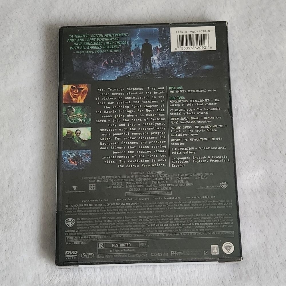 NWT The Matrix Revolutions 2-Disc Widescreen Edition DVD NEW SEALED - Picture 2 of 7